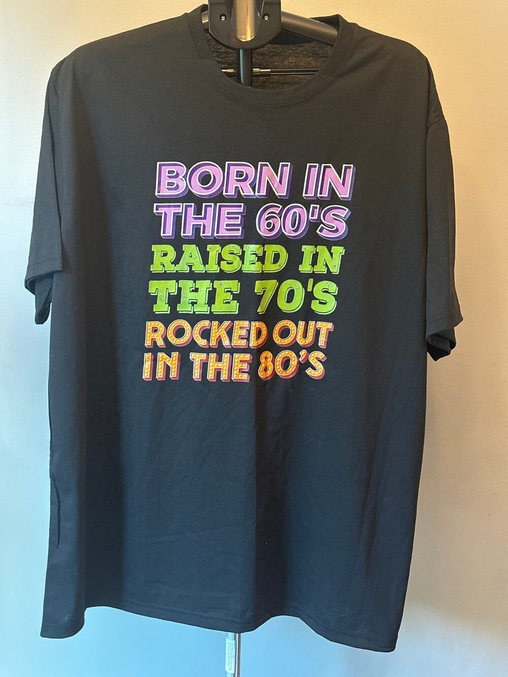 Fashion Graphic T-Shirt Mens XL Black 60s 70s 80s Retro Vintage 90s Streetwear